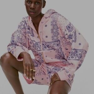 J. Crew Paisley Zip up hoodie